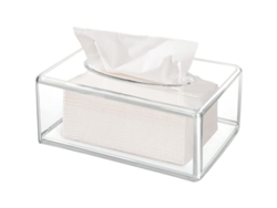 Porta Servilletas Rectangular De Acrílico Transparente Dispensador De Toallas Para Hogar Oficina Baño Mesa