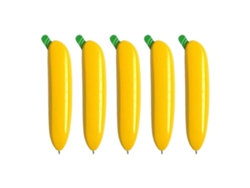 Divertido bolígrafo con forma de plátano, set de 5 bolígrafos retráctiles, divertido bolígrafo para niños, ideal como regalo de navidad.