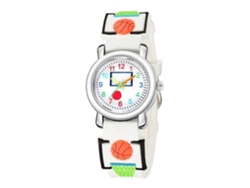 Reloj infantil con relieve 3D y estampado de baloncesto, reloj deportivo para alumnos de primaria. GOKOCO