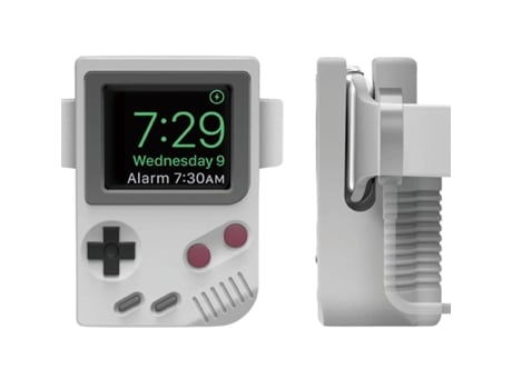 Soporte De Base De Silicona Retro Gameboy Para Apple Watch Series 5 White Charger