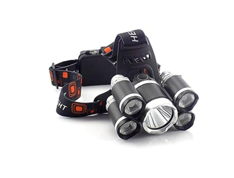 BISBISOUS Sk-2050 Linterna Frontal Led con Carga USB Adecuada para Acampar Senderismo Pesca Nocturna Negro