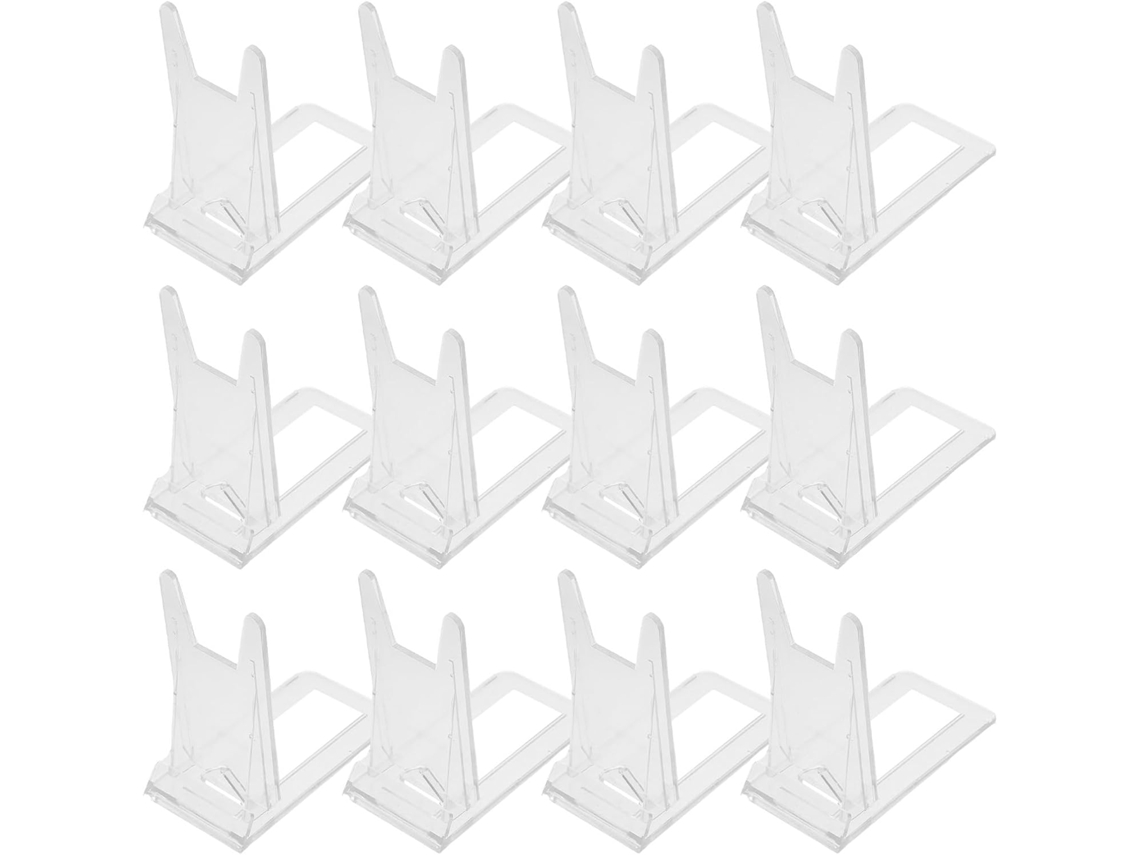 Soporte De Exhibición Transparente Ajustable De 20 Piezas, Caballete Multifuncional Para Revistas, Cd Y Tarjetas.