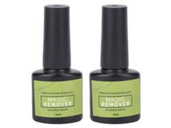 Quitaesmalte en gel Rebe - 2 unidades de 15 ml cada una, con una fragancia suave, rápido y seguro, producto de limpieza profesional.