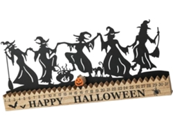 Calendario De Baile De Brujas Estacional, Decoración De Madera, Mecanismo Deslizante