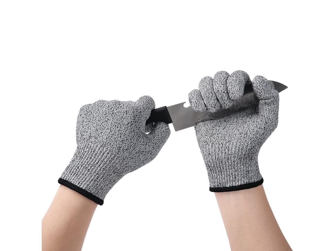 Guantes anticorte de nivel 5 - 1 par para cocina - Protección contra cortes para niños - Jardín - Talla XXS