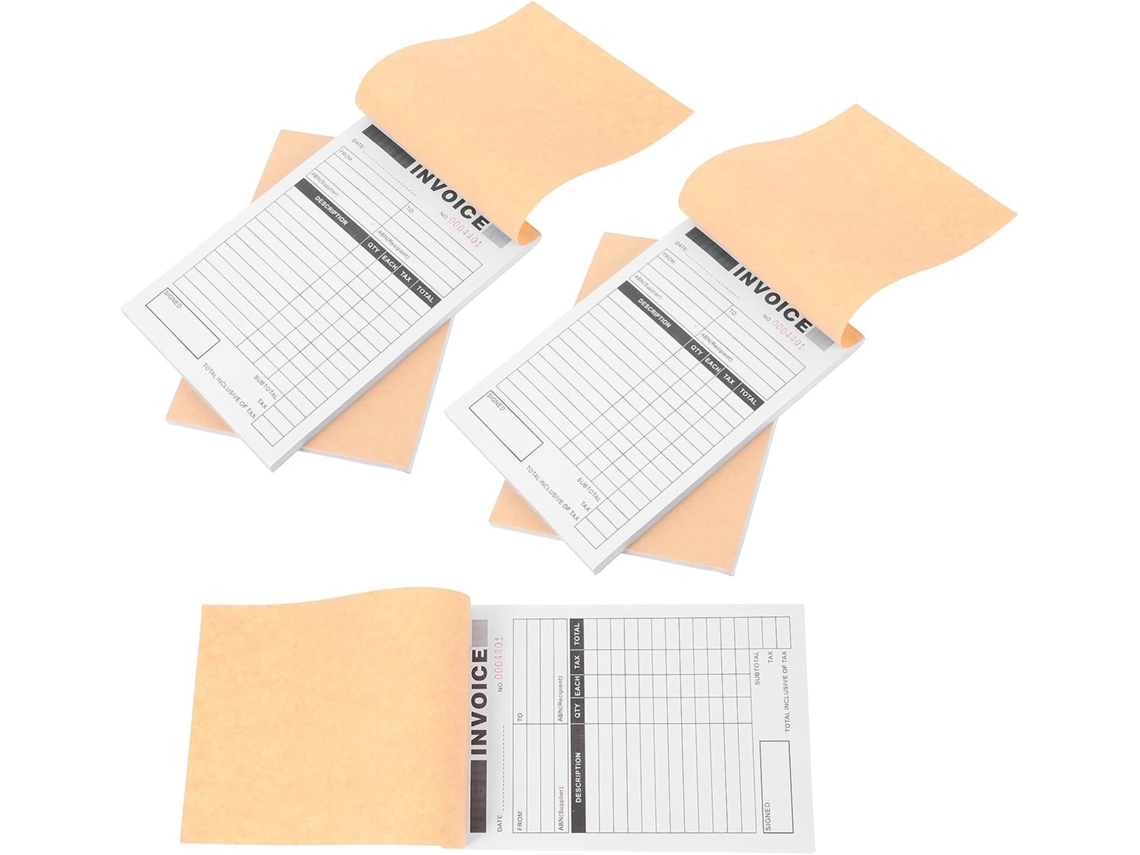 Talonario De Facturas Plegable A5, 100 Páginas, Papel Fotocopiable, Superficie Para Escribir.