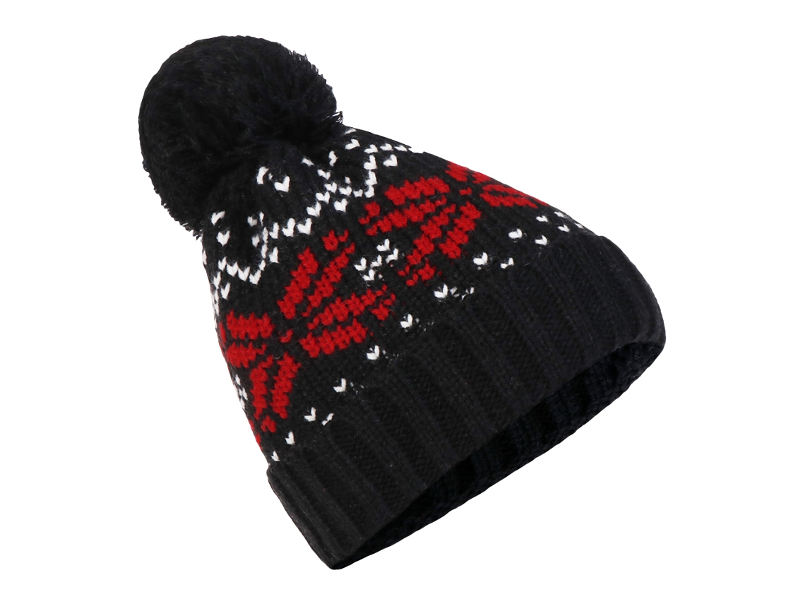 2026-gorro De Lana Navideño Con Motivo De Copos De Nieve Forro Polar Calientito Antiviento Para Mujer Y Hombre Ski Ciclismo