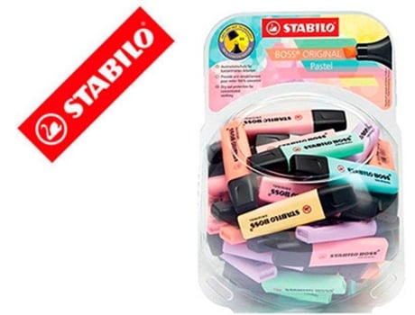 Marcador Stabilo Boss Pastel Fluorescente 70 Expositor de 60 Unidades Sortidas