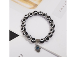 Pulsera Del Ojo Turco, Pulsera Con Colgante De La Mano De Hamsa Negra Siurn