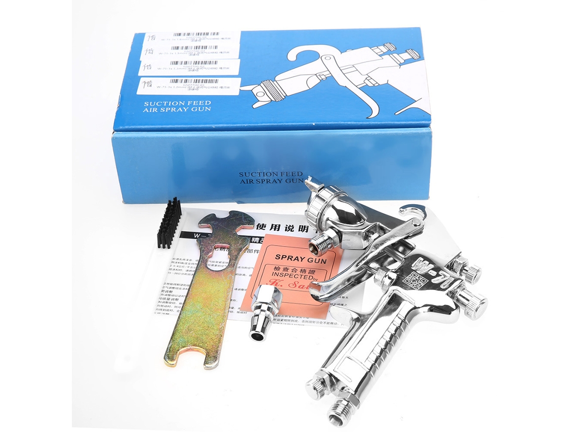 Pistola Neumática De Pintura Aérea Con Sistema De Alimentación Por Succión Y Boquilla De 1,3 Mm. Herramienta Portátil Para Reparaciones De Automóviles, Vehículos Y El Hogar.