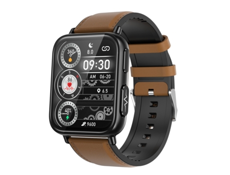 Smartwatch La correa de cuero impermeable IP68 de 1,91 pulgadas TK10 admite diagnóstico médico de IA/oxígeno en sangre/monitoreo