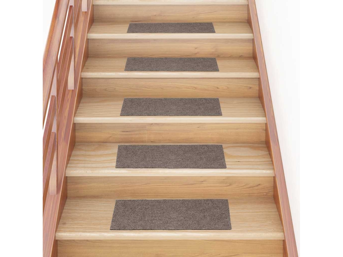 Felpudos Autoadhesivos Para Escaleras, 15 Uds, 60 X 25 Cm, Beige, Rectangulares
