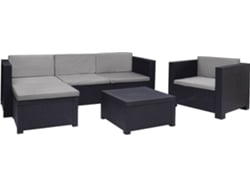 Conjunto de jardín SHAF Manhattan (Antracita - Resina - 190x122x72cm)