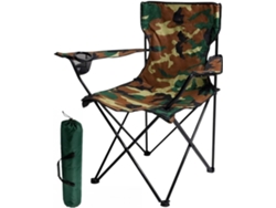 Sillas plegables camufladas para jugar, acampar, pescar, conducir, acampar con portavasos, capacidad de 120 kg, con bolsa de transporte.