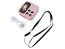 Telefone Celular Plegável Pequeno Para Idosos Dual Nano Sim Rádio Fm Lanterna Led Câmera Rosa