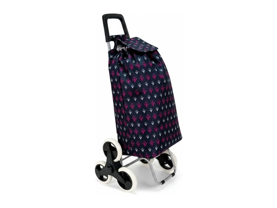 Carro De La Compra Plegable Para Subir Escaleras, Carrito Del Mercado 6 Ruedas, Bolsa Impermeable De 44l Litros (estampado 3)