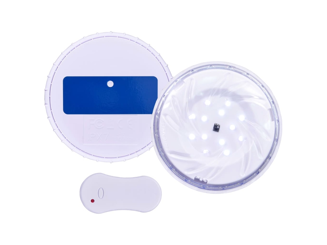 Lámpara Luz LED para Piscina Sumergible/Flotante con Control Remoto Blanco