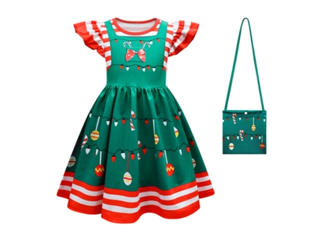 Disfraces navideños cosplay vestido infantil set 130