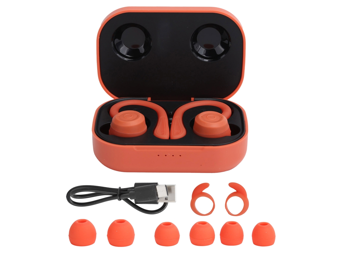 Fones De Ouvido Bluetooth Sem Fio Com Gancho Para Ouvido Para Esportes Cx De Carregamento Lava Roxa