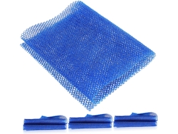 Juego De 4 Esponjas Exfoliantes De Malla Africana Azul - Fabricadas En Nailon Con Estructura De Panal.