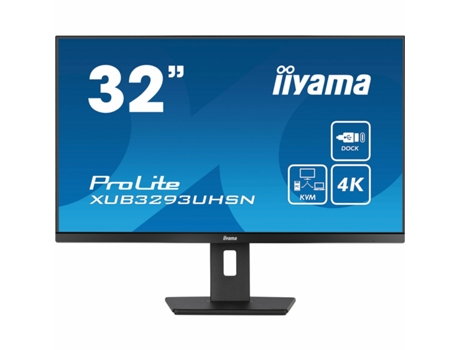 Monitor IIYAMA XUB3293UHSN-B5 (Negro - 32 - 31,5 - IPS - LCD - Flicker free - 4K Ultra HD - 4 ms)