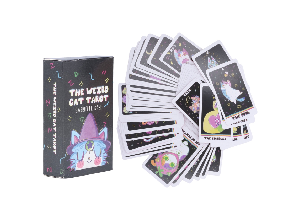 Ats-78 Barajas The Weird Cat Tarot: Cartas De Tarot Para Divinación, Predicción Del Destino Y Juego De Mesa