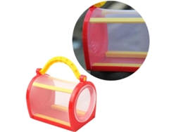 Jaula De Observación Portátil Roja Para Niños Y Niñas, Casa De Malla Metálica Con Asa.