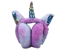 2026-auriculares De Invierno Arcoíris Para Mujeres Niños Niñas Plush Gradiente Plegables Suaves Regalo De Navidad