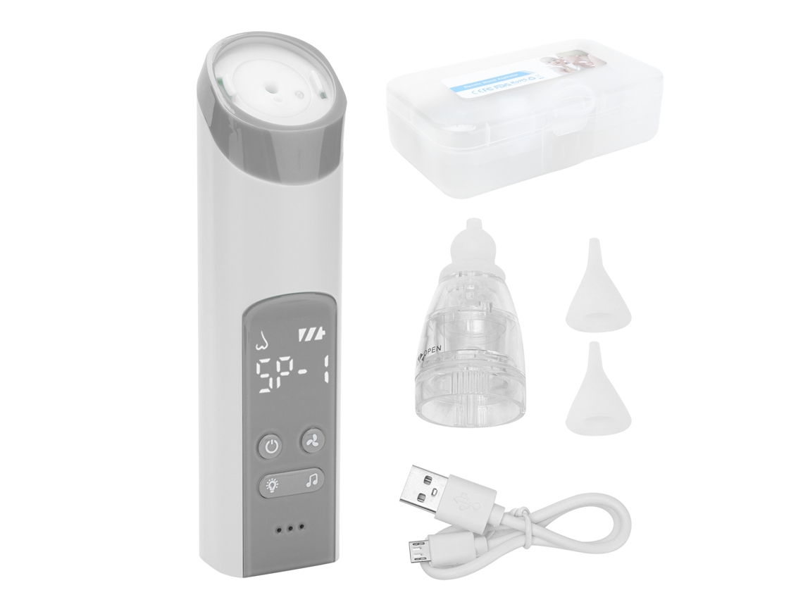 Aspirador Nasal Elétrico Recarregável Para Bebê Com Luz E Música Suave