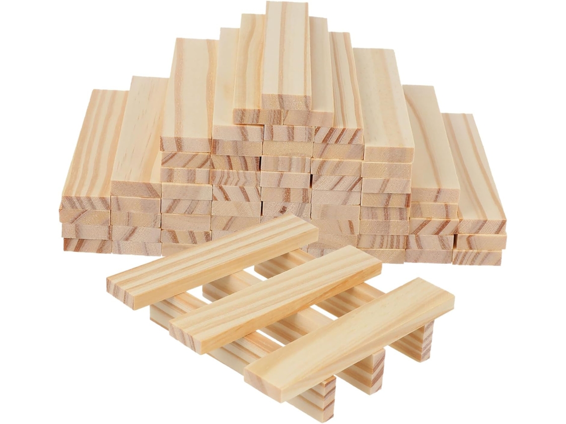 Juego De 100 Bloques De Construcción De Madera, Estilo Montessori, Para Niños Y Niñas, Bloques Apilables Y Duraderos.