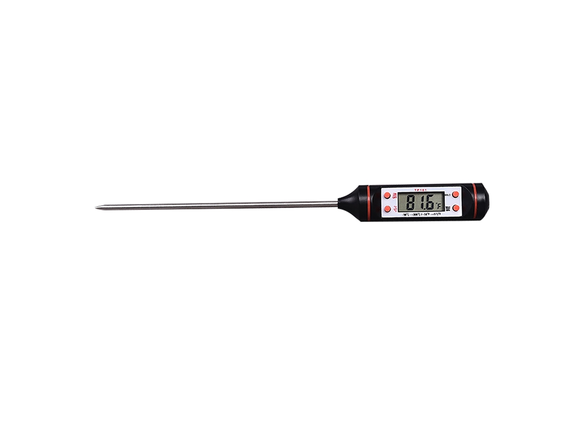 Termómetro De Alimentos Tp 101 Con Sonda Electrónica Para Cocina, Barbacoa, Leche, Agua, Negro.