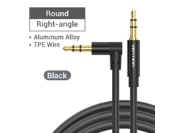 Cable auxiliar de 3,5 mm macho a macho, para coche, auriculares, iPhone, MP4, portátil, ángulo recto
