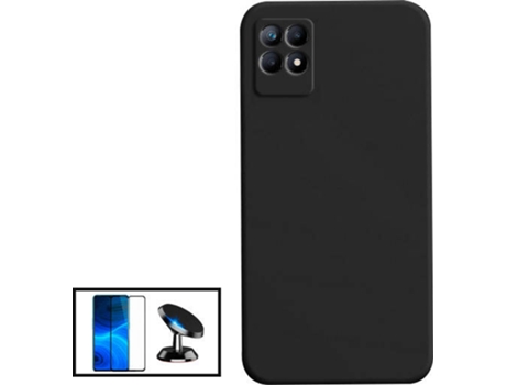 Kit Carcasa + Protector de Pantalla + Soporte Realme Narzo 50i GIFT4ME Negro