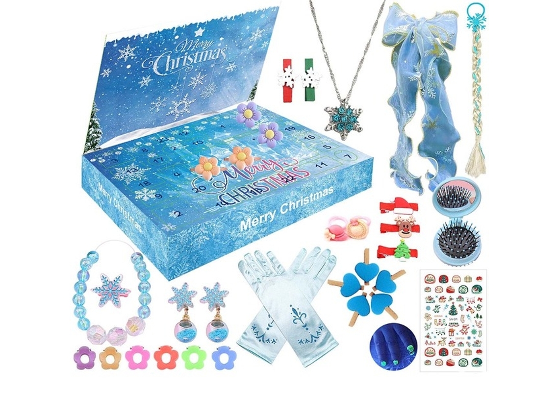 Calendario de Adviento Navideño 2026 con 24 Piezas, Juguetes Antiestrés, Papá Noel, Adorno para Árbol y Maqueta Infantil para Montar Aeuzwr