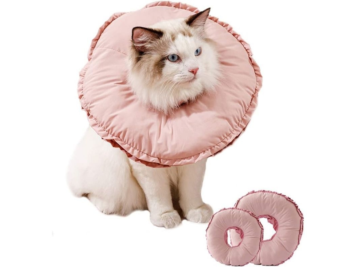 Collar Elizabeth Suave Ajustable Impermeable Anti-mordedura Para Gato Perro Conejo Pequeño