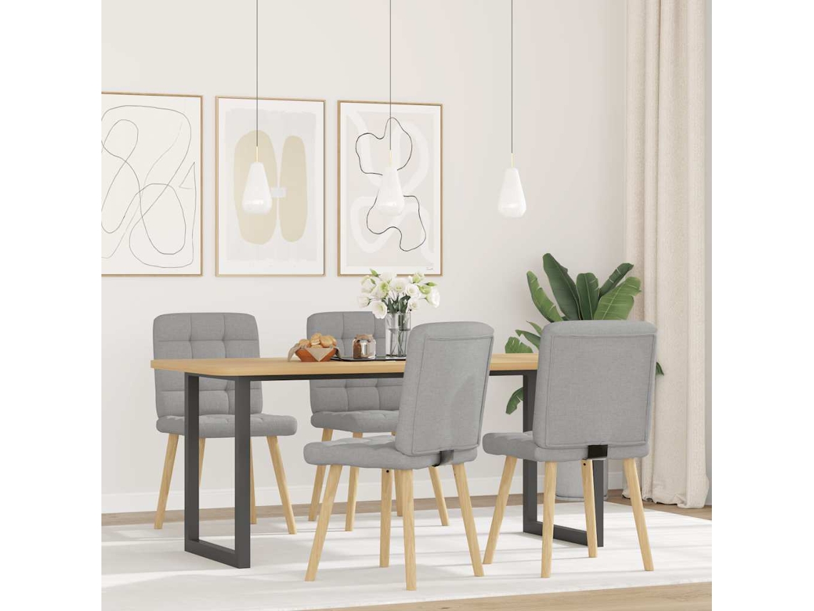 Maison Exclusive - Sillas De Comedor 4 Uds Tela Gris Nube