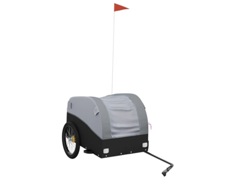 Remolque VIDAXL para bicicleta hierro negro y gris (45 kg)