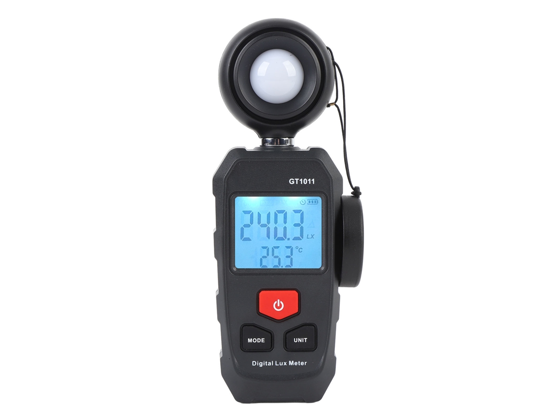 Luzmetro Digital Lcd 200000lx Rango Automático Unidades Lu Fc Almacenamiento De Datos Iluminómetro