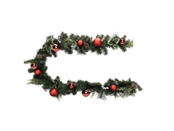 Guirnalda natural de 2 m con bolas rojas - FEERIC LIGHTS & CHRISTMAS