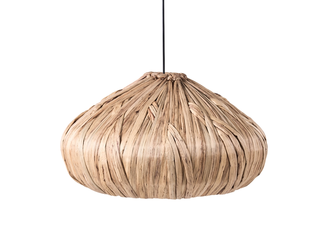 Lámpara de techo interior estilo bohemio Beliani con flor de jacinto natural (Pasos, 53 x 53 x 148 cm)
