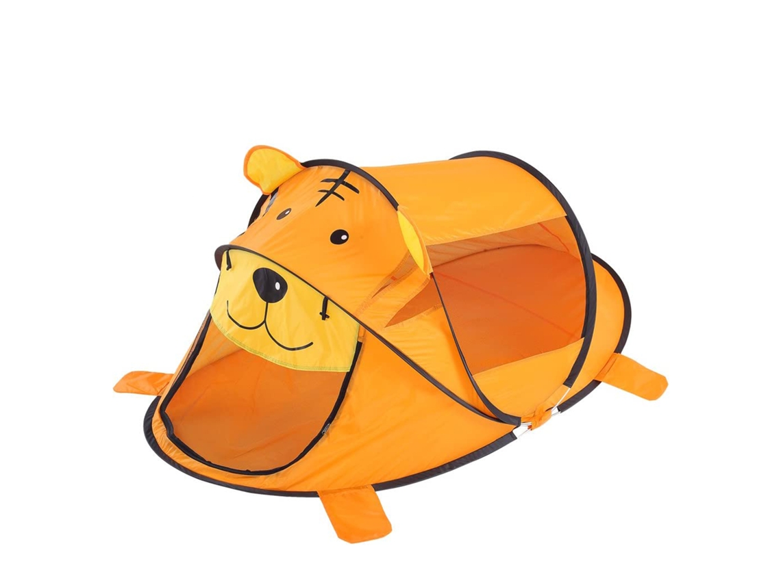 Tienda de campaña infantil Tiger. 182 x 96 cm. Tienda de juegos para exteriores, plegable. Se despliega.