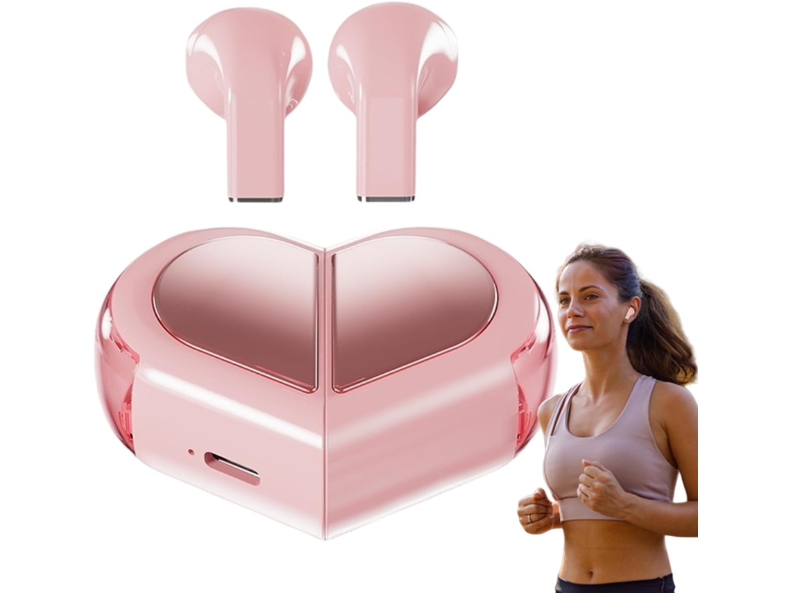 Auriculares con cable - Auriculares intrauditivos con forma de corazón - Elegantes SFUSHOS