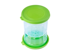 Tarro Hermético Reversible Para Encurtidos Con Separador De Ingredientes Secos Y Húmedos Para Aceitunas Y Jalapeños.