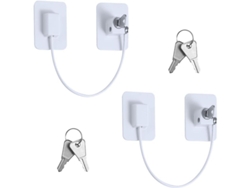Cerradura De Seguridad Para Niños Para Ventanas Con 4 Llaves, Cerradura Para Refrigerador Con Adhesivo Fuerte