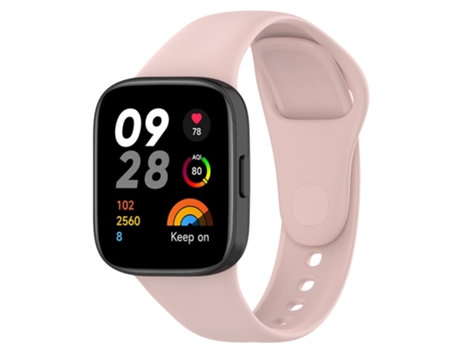 Correa de reloj inteligente para Redmi Watch 3 Correa de reloj de silicona de color sólido tipo bucle (rosa)