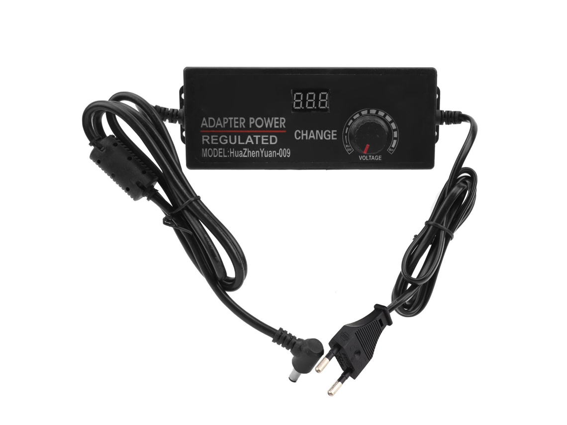 Adaptador Regulador De Cc Ajustable De 3-12 V Y 10 A Con Indicador De Voltaje Para Tiras Led Y Routers.