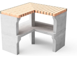 Módulo de esquina de barbacoa MOVELAR New Iberia (Ladrillo Tintado - 90x46x80cm)