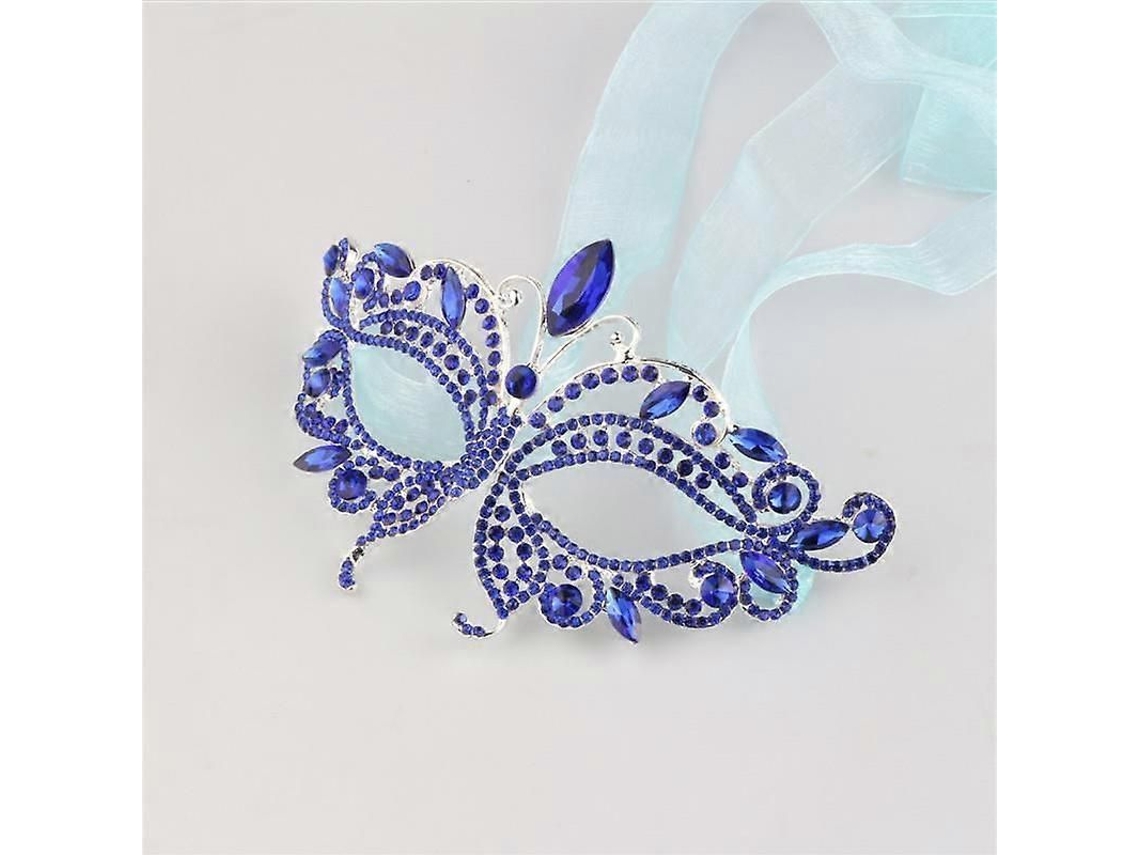 Máscara De Diamantes De Imitación Para Mujer, Ideal Para Fiestas, Bailes, Carnavales Y Como Accesorio De Joyería.
