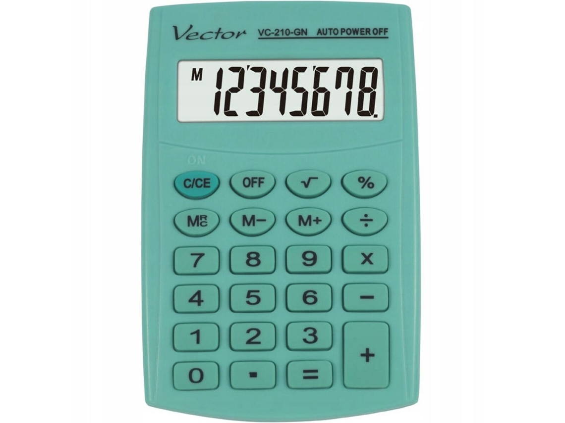 Calculadora Vector Kav Vc 210 Gn de plástico verde