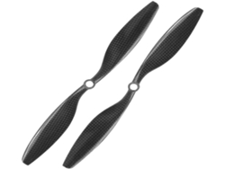 Hélice Espiral De Fibra Negra 1045, 25,4 X 11,4 Cm, Dos Palas Para Multicóptero.